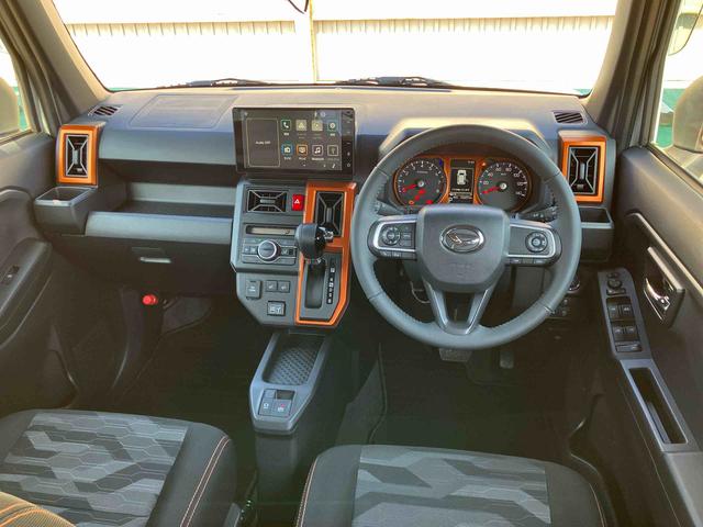 タフトＧターボ９型ＤＰオーディオ／ＢＴ／ＴＶ／Ｂカメラ　前後ドラレコ　ＥＴＣ　前後ガーニッシュ　ガラスルーフ　ルーフレール　１５インチアルミ　ＬＥＤヘッド／フォグ　シートヒーター　電動駐車ブレーキ　衝突被害軽減ＢＫ（千葉県）の中古車