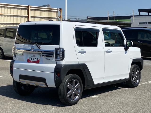 タフトＧターボ９型ＤＰオーディオ／ＢＴ／ＴＶ／Ｂカメラ　前後ドラレコ　ＥＴＣ　前後ガーニッシュ　ガラスルーフ　ルーフレール　１５インチアルミ　ＬＥＤヘッド／フォグ　シートヒーター　電動駐車ブレーキ　衝突被害軽減ＢＫ（千葉県）の中古車