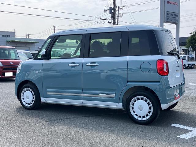 ムーヴキャンバスストライプスＧターボ両側電動スライドドア　ＬＥＤヘッドライト＆フォグランプ　シートヒーター　保温カップホルダー　電動駐車ブレーキ　バックカメラ　ステアリングスイッチ　自動追従クルコン　衝突被害軽減ブレーキ（千葉県）の中古車