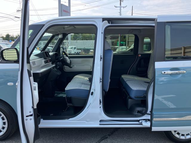 ムーヴキャンバスストライプスＧターボ両側電動スライドドア　ＬＥＤヘッドライト＆フォグランプ　シートヒーター　保温カップホルダー　電動駐車ブレーキ　バックカメラ　ステアリングスイッチ　自動追従クルコン　衝突被害軽減ブレーキ（千葉県）の中古車