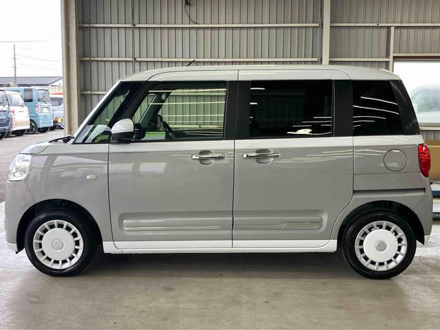 ムーヴキャンバスストライプスＧ衝突回避支援　横滑り防止装置　両側電動スライドドア　置きラクボックス　ホットカップホルダー　オートブレーキホールド付き電動パーキング　前席シートヒーター　プッシュエンジンスタート　キーフリーシステム（千葉県）の中古車