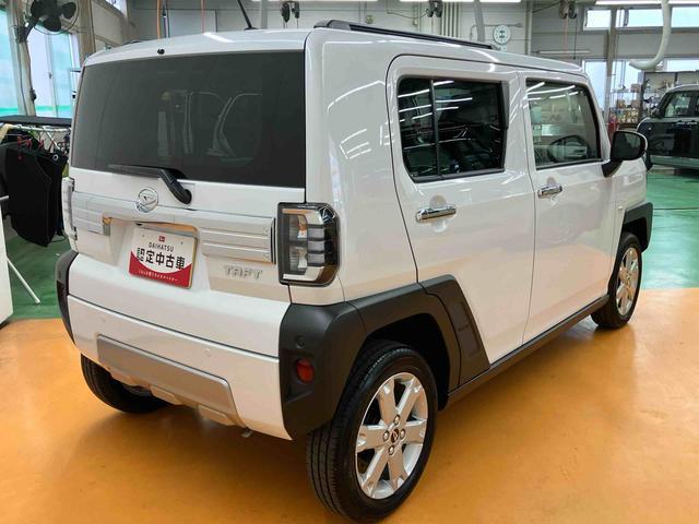 タフトＧターボ　クロムベンチャーターボ　ガラスルーフ　ルーフレール　バックカメラ　ＬＥＤヘッドランプ　オートライト　シートヒーター　前後コ−ナ−センサー　革巻きハンドル　電動駐車ブレーキ　キーフリーシステム　アルミホイール　ステリモ（千葉県）の中古車