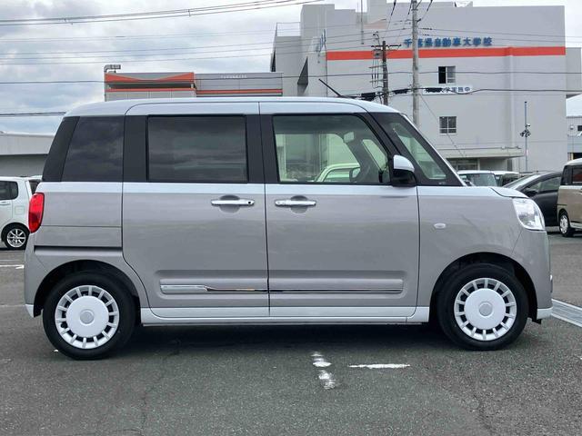 ムーヴキャンバスストライプスＧターボターボ　バックカメラ　全車速追従クルコン　ＬＥＤヘッドライト　オートライト　衝突被害軽減装置　コーナーセンサー　両側電動スライド　シートヒーター　電動駐車ブレーキ　ホッとカップホルダー　置き楽ボックス（千葉県）の中古車