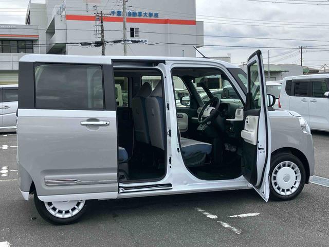 ムーヴキャンバスストライプスＧターボターボ　バックカメラ　全車速追従クルコン　ＬＥＤヘッドライト　オートライト　衝突被害軽減装置　コーナーセンサー　両側電動スライド　シートヒーター　電動駐車ブレーキ　ホッとカップホルダー　置き楽ボックス（千葉県）の中古車