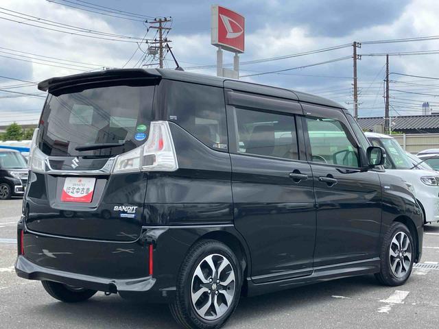 ソリオバンディットハイブリッドＭＶハイブリッド　ナビ／ＴＶ／ＤＶＤ／ＢＴ／ＵＳＢ　バックカメラ　ＥＴＣ　ドラレコ　クルコン　アルミ　運転席シートヒーター　ＬＥＤヘッドライト　オートライト　両側スライドドア　衝突軽減装置　革巻きハンドル（千葉県）の中古車