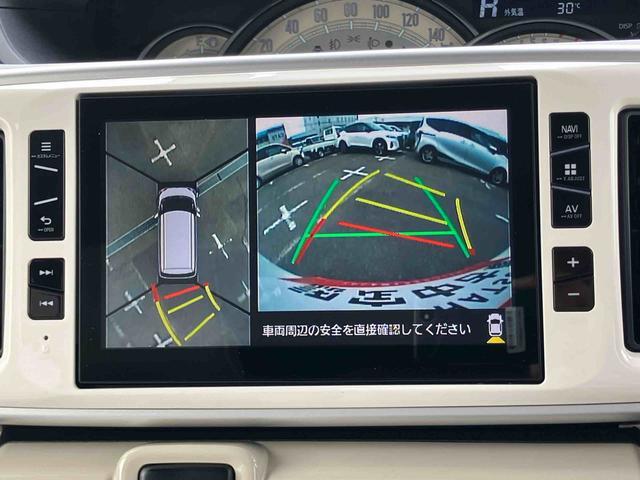 ムーヴキャンバスＧメイクアップ　ＳＡIII８型ナビ／ＴＶ／ＤＶＤ／ＢＴ／ＵＳＢ　全周囲カメラ　ドラレコ　ＥＴＣ　置き楽ボックス　ＬＥＤヘッドライト　オートライト　ＡＨＢ　スマアシ　両側電動スライド　ボタンスタート　盗難防止アラーム　キーフリー（千葉県）の中古車
