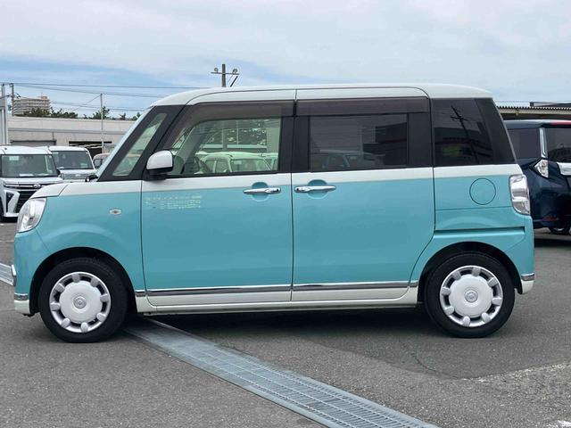 ムーヴキャンバスＧメイクアップ　ＳＡIII８型ナビ／ＴＶ／ＤＶＤ／ＢＴ／ＵＳＢ　全周囲カメラ　ドラレコ　ＥＴＣ　置き楽ボックス　ＬＥＤヘッドライト　オートライト　ＡＨＢ　スマアシ　両側電動スライド　ボタンスタート　盗難防止アラーム　キーフリー（千葉県）の中古車
