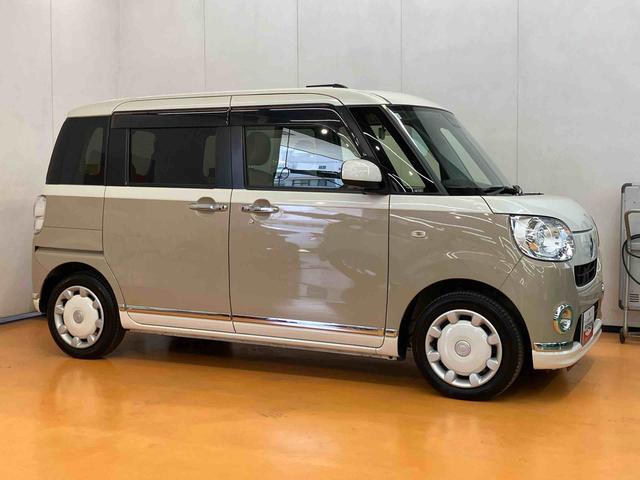 ムーヴキャンバスGメイクアップリミテッド SAIII 4WDナビ/BT/TV/DISC/全周囲カメラ 前ドラレコ ETC 両側パワスラ LEDヘッド/フォグ メッキモール スマートキー オート格納ドアミラー 置きラクBOX 衝突被害軽減ブレーキ(千葉県)の中古車