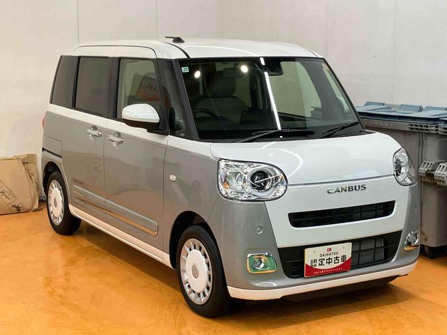 ムーヴキャンバスストライプスＧ両側電動スライドドア　ＬＥＤヘッドライト＆フォグランプ　シートヒーター　保温カップホルダー　電動駐車ブレーキ　バックカメラ　ステアリングスイッチ　コーナーセンサー　衝突被害軽減ブレーキ（千葉県）の中古車