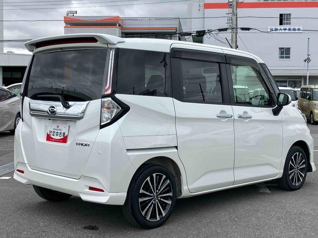 トールカスタムG ターボターボ ETC バックカメラ 全車速追従クルコン LEDヘッドライト オートライト オートハイビーム 衝突被害軽減装置 コーナーセンサー 電動駐車ブレーキ キーフリー ルーフエンドスポイラー アルミ(千葉県)の中古車