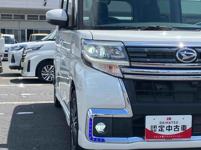 タントカスタムＲＳ　トップエディションＳＡIIIターボ　８型ナビ／ＴＶ／ＤＶＤ／ＢＴ／ＵＳＢ　バックカメラ　ＥＴＣ　トップシェイドガラス　ＬＥＤヘッドライト　衝突軽減装置　両側電動スライドドア　革巻ハンドル　キーフリー　イモビライザー　盗難防止警報（千葉県）の中古車