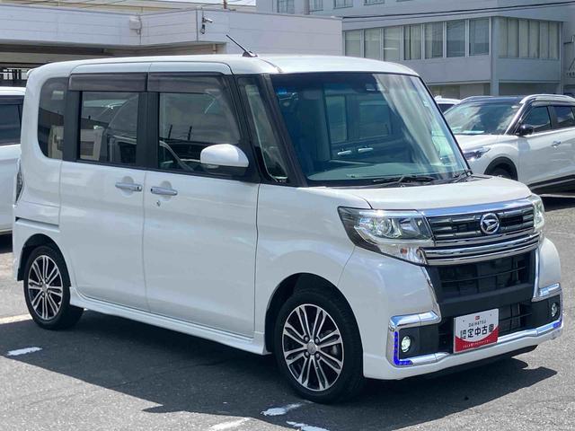 タントカスタムＲＳ　トップエディションＳＡIIIターボ　８型ナビ／ＴＶ／ＤＶＤ／ＢＴ／ＵＳＢ　バックカメラ　ＥＴＣ　トップシェイドガラス　ＬＥＤヘッドライト　衝突軽減装置　両側電動スライドドア　革巻ハンドル　キーフリー　イモビライザー　盗難防止警報（千葉県）の中古車
