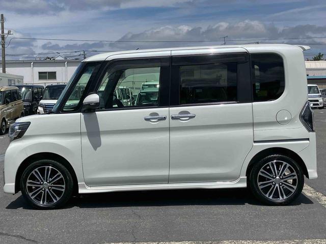 タントカスタムＲＳ　トップエディションＳＡIIIターボ　８型ナビ／ＴＶ／ＤＶＤ／ＢＴ／ＵＳＢ　バックカメラ　ＥＴＣ　トップシェイドガラス　ＬＥＤヘッドライト　衝突軽減装置　両側電動スライドドア　革巻ハンドル　キーフリー　イモビライザー　盗難防止警報（千葉県）の中古車