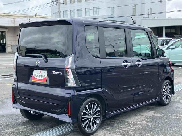 タントカスタムRSリミテッドターボ バックカメラ 全車速追従クルコン LEDヘッドライト フォグランプ オートライト ADB 両側電動スライド シートヒーター 革巻ステアリング コ−ナ−センサー 電動駐車ブレーキ アルミホイール(千葉県)の中古車