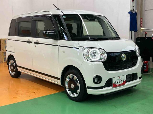 ムーヴキャンバスＧブラックアクセントＶＳ　ＳＡIII８型ナビ／ＴＶ／ＤＶＤ／ＢＴ／ＵＳＢ　全周囲カメラ　前後ドラレコ　運転席シートヒーター　ＬＥＤヘッドライト　オートライト　ブラック内装　衝突軽減装置　置き楽ＢＯＸ　両側電動スライドドア　ボタンスタート（千葉県）の中古車
