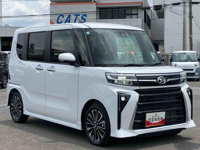 タントカスタムＲＳリミテッドターボ　バックカメラ　全車速追従クルコン　ＬＥＤヘッドライト　フォグランプ　オートライト　ＡＤＢ　両側電動スライド　シートヒーター　革巻ステアリング　コ−ナ−センサー　電動駐車ブレーキ　アルミホイール（千葉県）の中古車