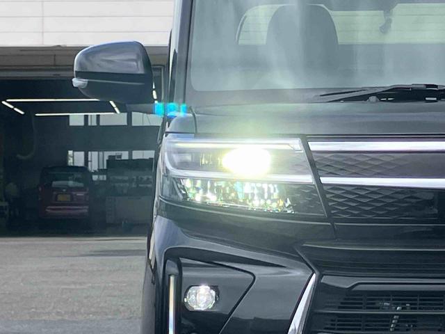タントカスタムＲＳリミテッドターボ　バックカメラ　全車速追従クルコン　ＬＥＤヘッドライト　フォグランプ　オートライト　ＡＤＢ　両側電動スライド　シートヒーター　革巻ステアリング　コ−ナ−センサー　電動駐車ブレーキ　アルミホイール（千葉県）の中古車