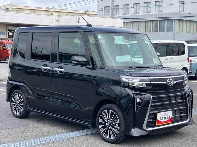 タントカスタムＲＳリミテッドターボ　バックカメラ　全車速追従クルコン　ＬＥＤヘッドライト　フォグランプ　オートライト　ＡＤＢ　両側電動スライド　シートヒーター　革巻ステアリング　コ−ナ−センサー　電動駐車ブレーキ　アルミホイール（千葉県）の中古車