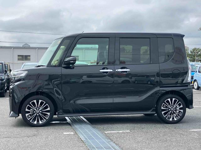 タントカスタムＲＳリミテッドターボ　バックカメラ　全車速追従クルコン　ＬＥＤヘッドライト　フォグランプ　オートライト　ＡＤＢ　両側電動スライド　シートヒーター　革巻ステアリング　コ−ナ−センサー　電動駐車ブレーキ　アルミホイール（千葉県）の中古車