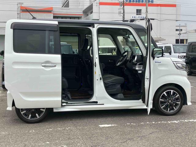 スペーシアカスタムハイブリッドXSターボハイブリッド ターボ 9型ナビ/TV/DVD/BT/USB 全周囲カメラ ETC 全車速追従クルコン 運転席シートヒーター LEDヘッドライト オートライト 衝突軽減装置 両側電動スライドドア アルミ(千葉県)の中古車
