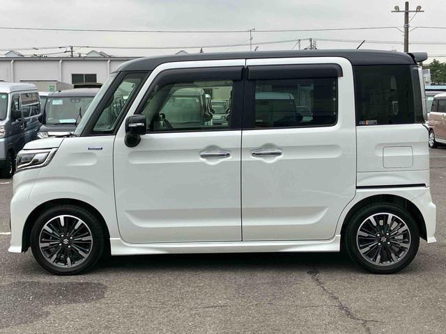 スペーシアカスタムハイブリッドXSターボハイブリッド ターボ 9型ナビ/TV/DVD/BT/USB 全周囲カメラ ETC 全車速追従クルコン 運転席シートヒーター LEDヘッドライト オートライト 衝突軽減装置 両側電動スライドドア アルミ(千葉県)の中古車