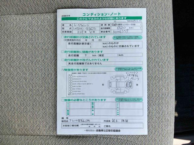 ムーヴキャンバスX SAII衝突被害軽減装置 オートライト オートエアコン キーフリーシステム ボタンスタート イモビライザー 盗難防止アラーム CDチューナーAM:FMラジオ/USB/AUX 足踏み式駐車ブレーキ 置き楽BOX(千葉県)の中古車