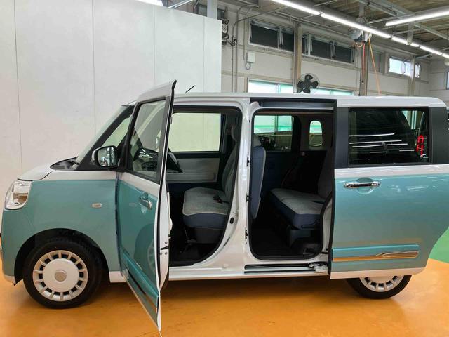 ムーヴキャンバスストライプスＧスマアシ　ダイハツ予防安全機能　置きラクボックス　ホットカップホルダー　前席シートヒーター　オートブレーキホールド付き電動パーキング　前後コーナーセンサー　プッシュエンジンスタート（千葉県）の中古車