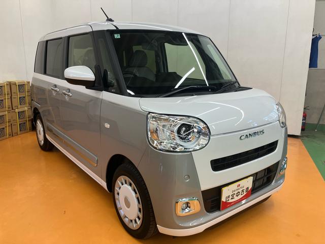 ムーヴキャンバスストライプスGターボスマアシ ダイハツ予防安全機能 アダプティブクルーズコントロール 前席シートヒーター 置きラクボックス ホットカップホルダー 前後コーナーセンサー 助手席シートバックポケット+ショッピングフック(千葉県)の中古車