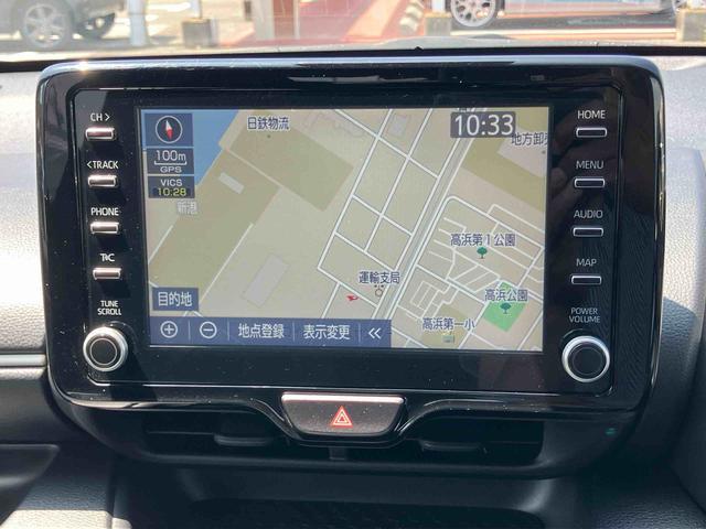 ヤリスハイブリッドG4WD 8型ナビ/TV/BT/USB バックカメラ 前後ドラレコ ETC 全車速追従クルコン ブラインドスポットモニター AC100V電源 オートライト AHB 衝突軽減装置 前後クリアランスセンサー(千葉県)の中古車