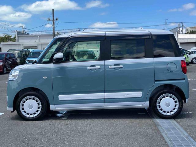 ムーヴキャンバスストライプスG駐車支援装置 エンジンスタート付きキーフリー ワイヤレス充電器 9型DPA 全周囲カメラ 前後ドラレコ ETC 前後コーナーセンサ シートヒーター 電動駐車ブレーキ ホッとカップホルダー 置き楽BOX(千葉県)の中古車