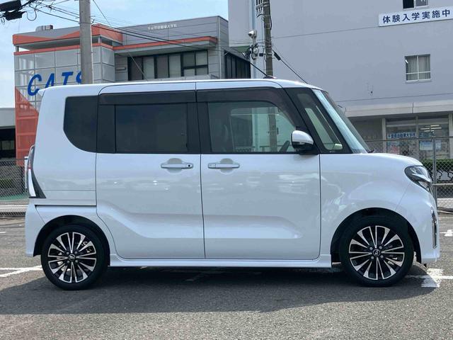 タントカスタムＲＳターボ　９型ナビ／ＴＶ／ＤＶＤ／ＢＴ／ＵＳＢ　全周囲カメラ　前後ドラレコ　ＥＴＣ　全車速追従クルコン　ＬＥＤヘッドライト　オートライト　スマアシ　コ−ナ−センサー　シートヒーター　両側電動スライドドア（千葉県）の中古車
