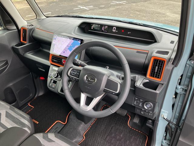 タントファンクロスターボ　エコアイドル非装着車ターボ　９型ナビ／ＴＶ／ＤＶＤ／ＢＴ／ＵＳＢ　全周囲カメラ　ＥＴＣ　両側電動スライドドア　ＬＥＤヘッドライト＆フォグランプ　オートライト　ＡＨＢ　シートヒーター　コーナーセンサー　ルーフレール　アルミ（千葉県）の中古車