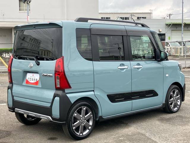 タントファンクロスターボ　エコアイドル非装着車ターボ　９型ナビ／ＴＶ／ＤＶＤ／ＢＴ／ＵＳＢ　全周囲カメラ　ＥＴＣ　両側電動スライドドア　ＬＥＤヘッドライト＆フォグランプ　オートライト　ＡＨＢ　シートヒーター　コーナーセンサー　ルーフレール　アルミ（千葉県）の中古車