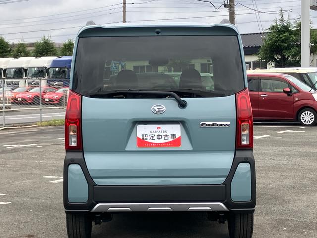 タントファンクロスターボ　エコアイドル非装着車ターボ　９型ナビ／ＴＶ／ＤＶＤ／ＢＴ／ＵＳＢ　全周囲カメラ　ＥＴＣ　両側電動スライドドア　ＬＥＤヘッドライト＆フォグランプ　オートライト　ＡＨＢ　シートヒーター　コーナーセンサー　ルーフレール　アルミ（千葉県）の中古車