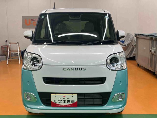 ムーヴキャンバスストライプスGスマアシ ダイハツ予防安全機能 置きラクボックス ホットカップホルダー オートブレーキホールド付き電動パーキング 前席シートヒーター オートライト オートハイビーム LEDヘッドライト(千葉県)の中古車