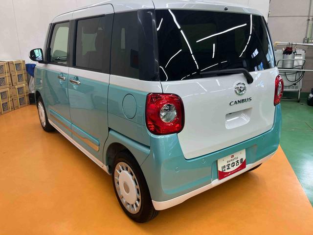 ムーヴキャンバスストライプスGスマアシ ダイハツ予防安全機能 置きラクボックス ホットカップホルダー オートブレーキホールド付き電動パーキング 前席シートヒーター オートライト オートハイビーム LEDヘッドライト(千葉県)の中古車