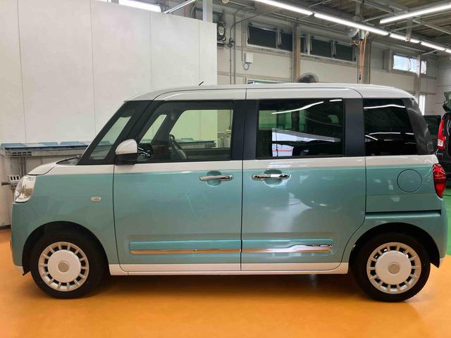ムーヴキャンバスストライプスGスマアシ ダイハツ予防安全機能 置きラクボックス ホットカップホルダー オートブレーキホールド付き電動パーキング 前席シートヒーター オートライト オートハイビーム LEDヘッドライト(千葉県)の中古車