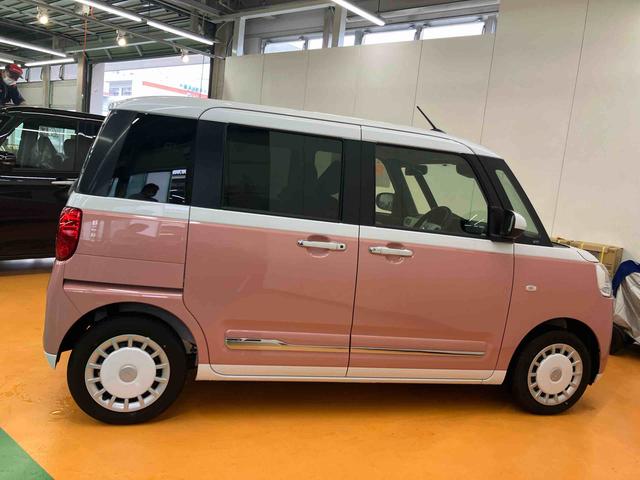 ムーヴキャンバスストライプスＧスマアシ　ダイハツ予防安全機能　両側電動スライドドア　置きラクボックス　ホットカップホルダー　オートブレーキホールド付き電動パーキング　前席シートヒーター　前後コーナーセンサー　アイドリングストップ（千葉県）の中古車