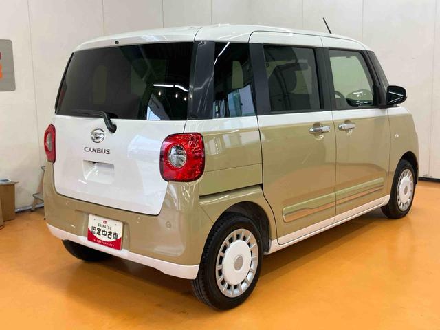 ムーヴキャンバスストライプスＧスマアシ　ダイハツ予防安全機能　前後コーナーセンサー　置きラクボックス　ホットカップホルダー　オートブレーキホールド付き電動パーキング　前席シートヒーター　バニティーミラー付き左右サンバイザー（千葉県）の中古車