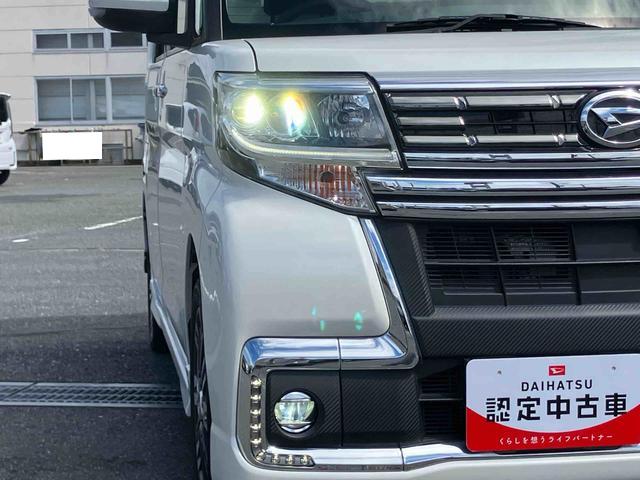 タントカスタムＲＳ　トップエディションＳＡIIIターボ　８型ナビ／ＴＶ／ＤＶＤ／ＢＴ／ＵＳＢ　バックカメラ　運転席シートヒーター　トップシェイドガラス　ＬＥＤヘッドライト　衝突軽減装置　両側電動スライドドア　革巻ハンドル　キーフリー　イモビライザー（千葉県）の中古車