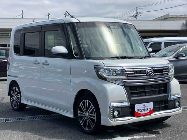 タントカスタムＲＳ　トップエディションＳＡIIIターボ　８型ナビ／ＴＶ／ＤＶＤ／ＢＴ／ＵＳＢ　バックカメラ　運転席シートヒーター　トップシェイドガラス　ＬＥＤヘッドライト　衝突軽減装置　両側電動スライドドア　革巻ハンドル　キーフリー　イモビライザー（千葉県）の中古車
