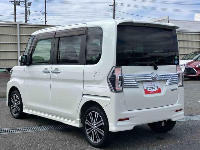 タントカスタムＲＳ　トップエディションＳＡIIIターボ　８型ナビ／ＴＶ／ＤＶＤ／ＢＴ／ＵＳＢ　バックカメラ　運転席シートヒーター　トップシェイドガラス　ＬＥＤヘッドライト　衝突軽減装置　両側電動スライドドア　革巻ハンドル　キーフリー　イモビライザー（千葉県）の中古車