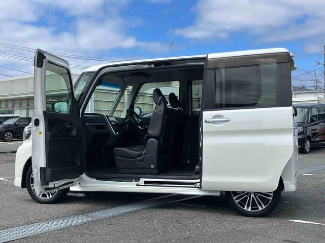 タントカスタムＲＳ　トップエディションＳＡIIIターボ　８型ナビ／ＴＶ／ＤＶＤ／ＢＴ／ＵＳＢ　バックカメラ　運転席シートヒーター　トップシェイドガラス　ＬＥＤヘッドライト　衝突軽減装置　両側電動スライドドア　革巻ハンドル　キーフリー　イモビライザー（千葉県）の中古車