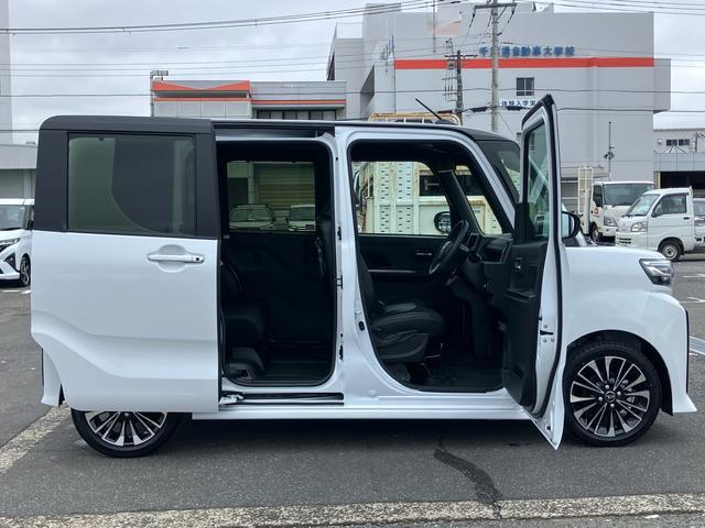 タントカスタムRSリミテッドターボ バックカメラ 全車速追従クルコン LEDヘッドライト フォグランプ オートライト ADB 両側電動スライド シートヒーター 革巻ステアリング コ−ナ−センサー 電動駐車ブレーキ アルミホイール(千葉県)の中古車