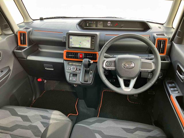 タントファンクロスターボナビ／ＴＶ／ＢＴ／ＤＩＳＣ／バックカメラ　前後ドラレコ　ＥＴＣ　ルーフレール　１５インチアルミ　両側パワスラ　ＬＥＤヘッド＆フォグ　シートヒーター　上下２段調節式デッキボード　衝突被害軽減ブレーキ（千葉県）の中古車