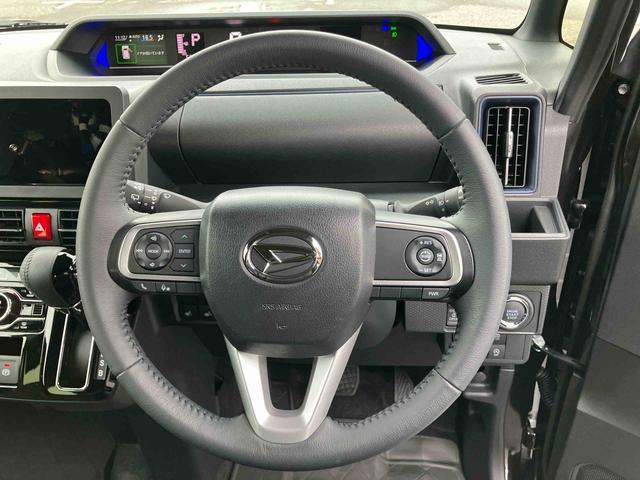 タントカスタムＲＳリミテッドターボ　バックカメラ　ＥＴＣ　全車速追従クルコン　ＬＥＤヘッドライト＆フォグ　オートライト　ＡＤＢ　両側電動スライド　シートヒーター　革巻きハンドル　コ−ナ−センサー　電動駐車ブレーキ　アルミホイール（千葉県）の中古車