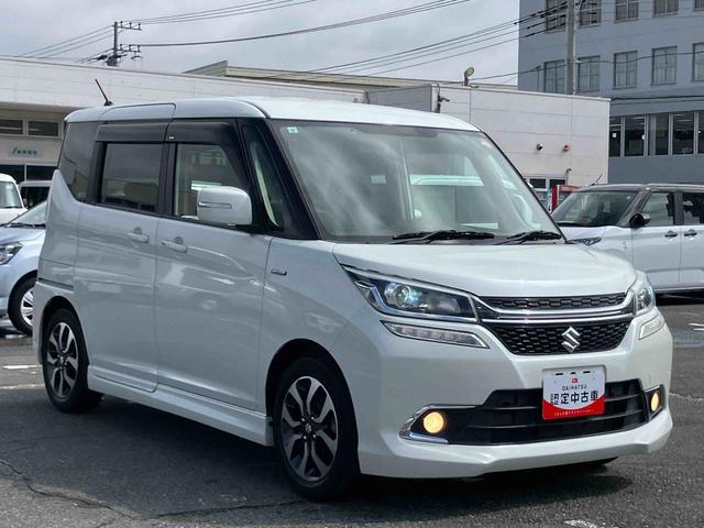 ソリオバンディットハイブリッドMV8型ナビ/TV/DVD/BT/USB ETC 運転席シートヒーター LEDヘッドライト オートライト 革巻ステアリング 両側スライドドア(左側電動) ステアリングリモコン スマートキー ボタンスタート(千葉県)の中古車