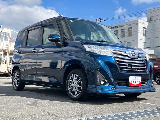 トールカスタムG SAIIナビ/TV/DVD/BT/USB バックカメラ ETC クルーズコントロール LEDヘッドライト オートライト スマートアシスト 革巻ハンドル 足踏み式駐車ブレーキ キーフリーシステム アルミホイール(千葉県)の中古車