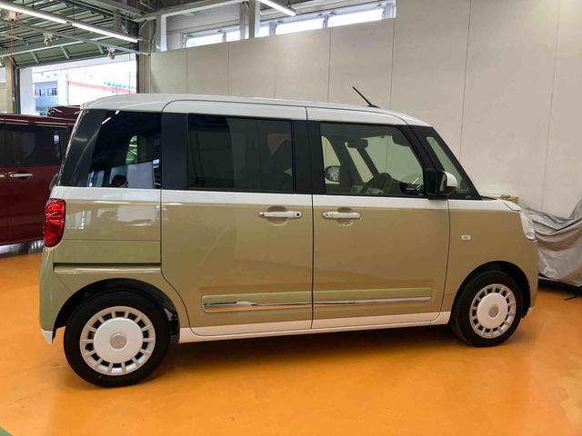 ムーヴキャンバスストライプスＧスマアシ　ダイハツ予防安全機能　置きラクボックス　ホットカップホルダー　オートブレーキホールド付き電動パーキング　前席シートヒーター　両側電動スライドドア　オートライト　　オートハイビーム（千葉県）の中古車