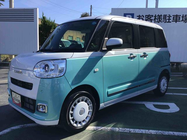 ムーヴキャンバス 中古車 ストライプスＧ両側電動パワースライドドア・サイドエアバック・カーテンシールドエアバック・４方向コーナーセンサー・シートヒーター付き